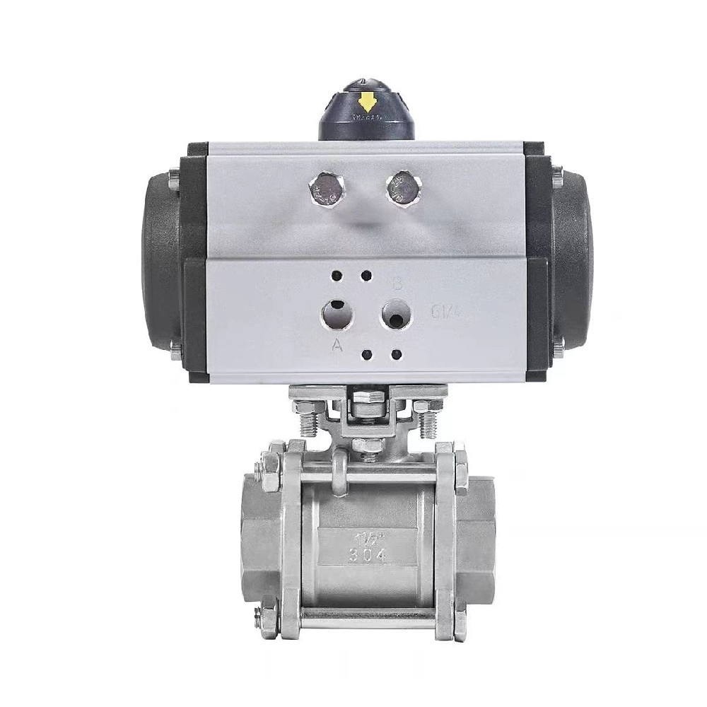 三片式气动球阀