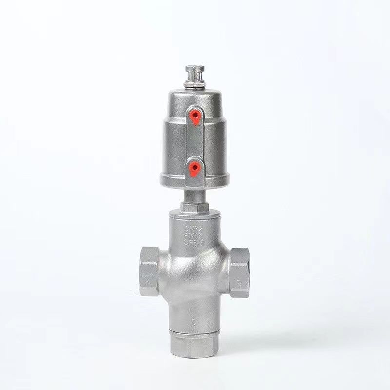 三通气动角座阀