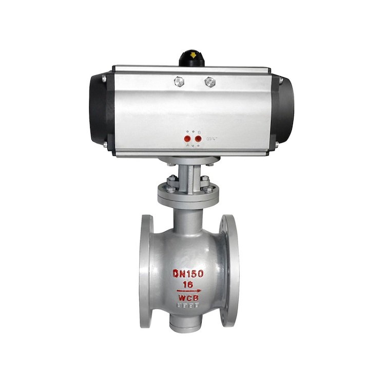 Q647H-16C 气动法兰固定球直通流道硬密封铸钢(WCB)球阀