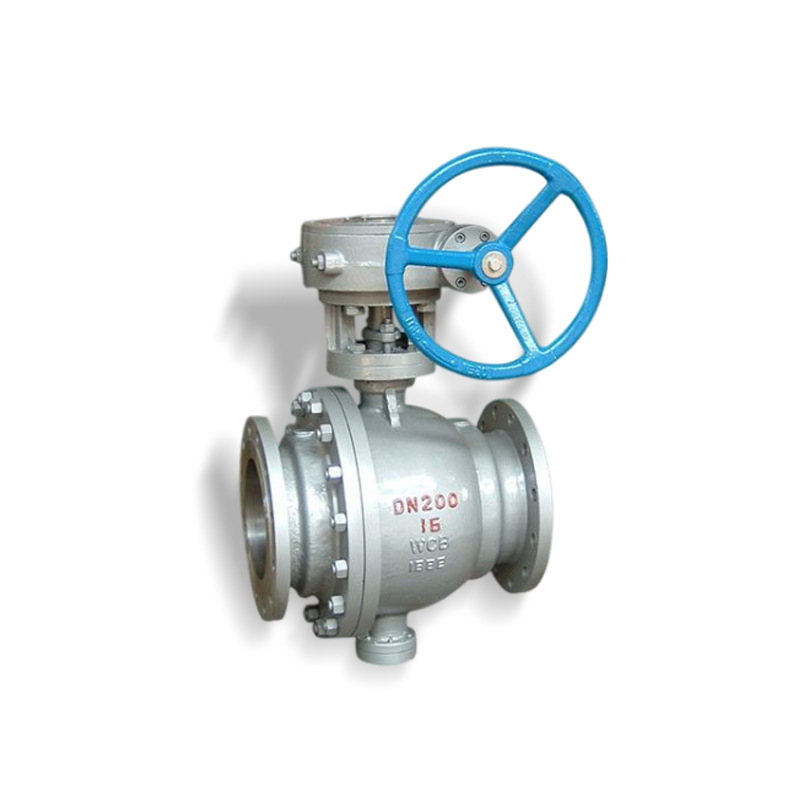 Q347H-16C 涡轮法兰固定球直通流道硬密封铸钢(WCB)球阀