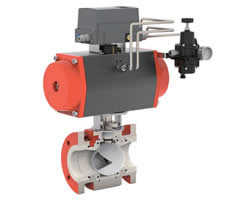 TQ641TC-16C 气动调节V型陶瓷球阀