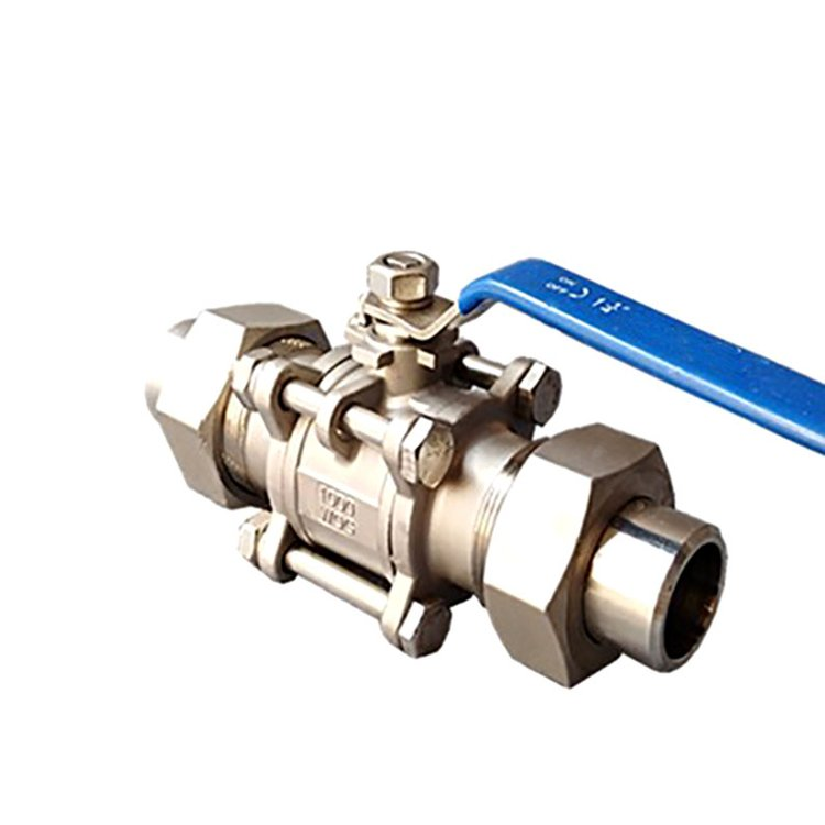 Q21F-16PR 手动卡套浮动球直通流道软密封不锈钢(304、316)球阀